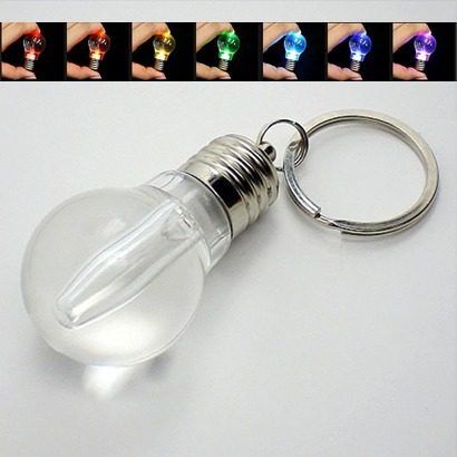 Chaveiro Led Lâmpada Multi-color Pisca E Mudar De Cor